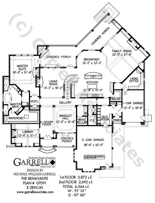 533x700 Benavante House Plan 07091, 1st Floor Plan, Craftsman House Plans