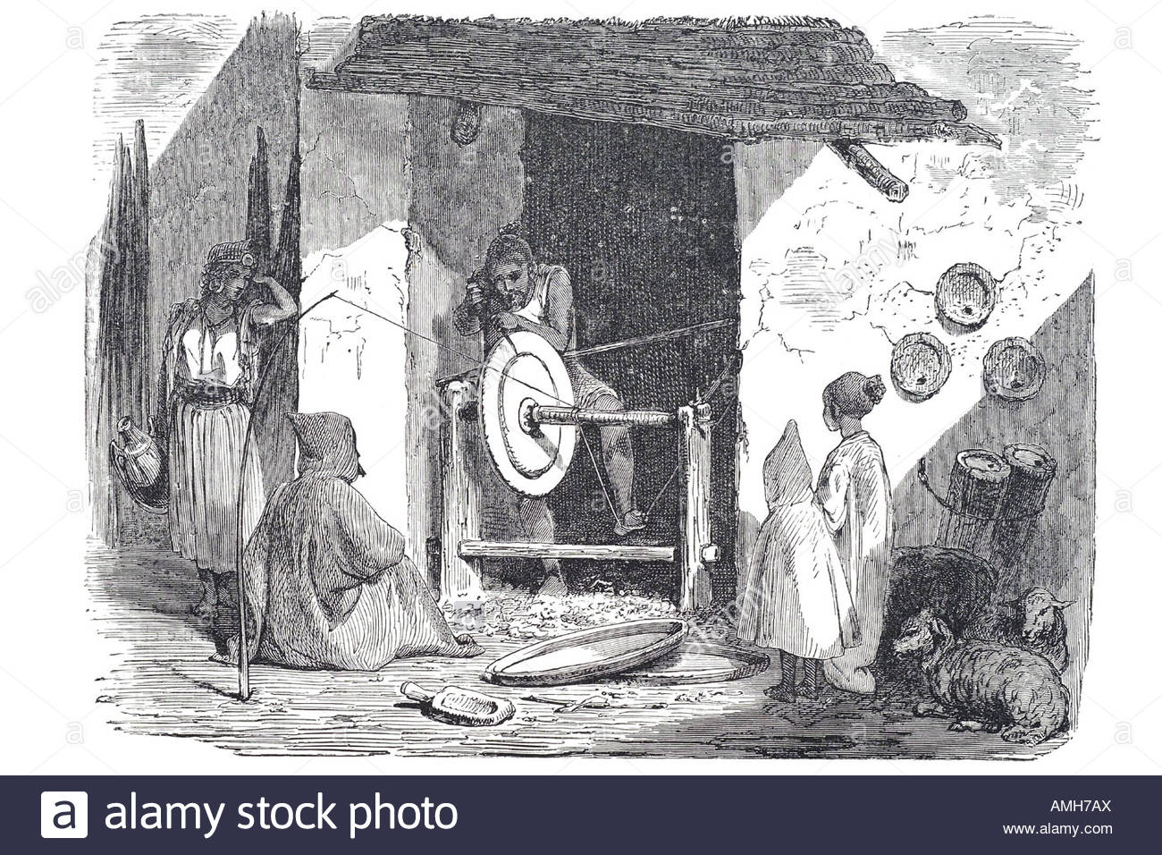 1300x956 Kabyle Turner Wheel Wood Work Worker North Africa Artisan