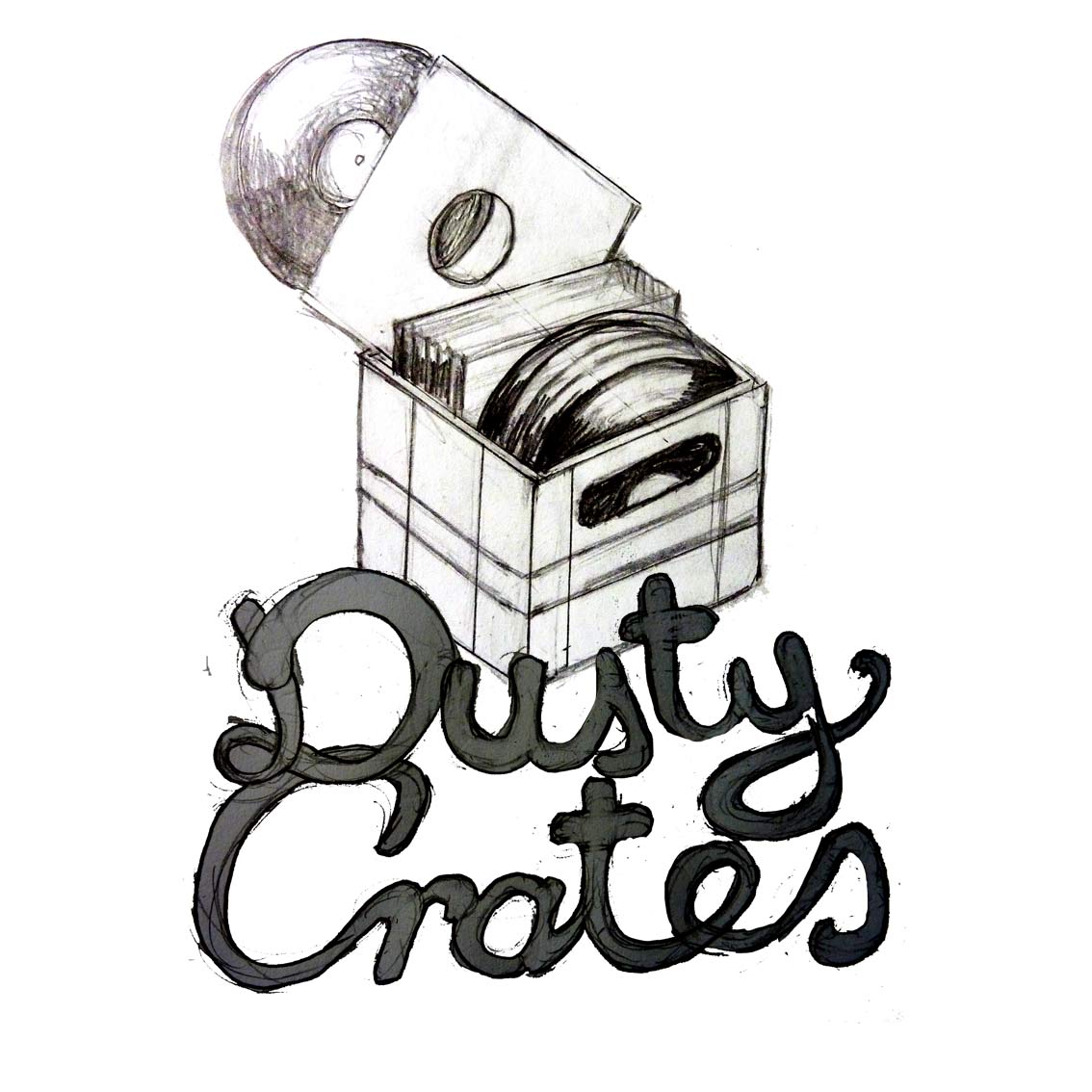 1134x1134 Pencil And Paper Sketches (Mock Ups) For Dusty Crate Records