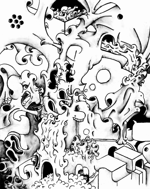 600x755 Crazy Designs. Elegant Black And White Crazy Loveheart By Koast