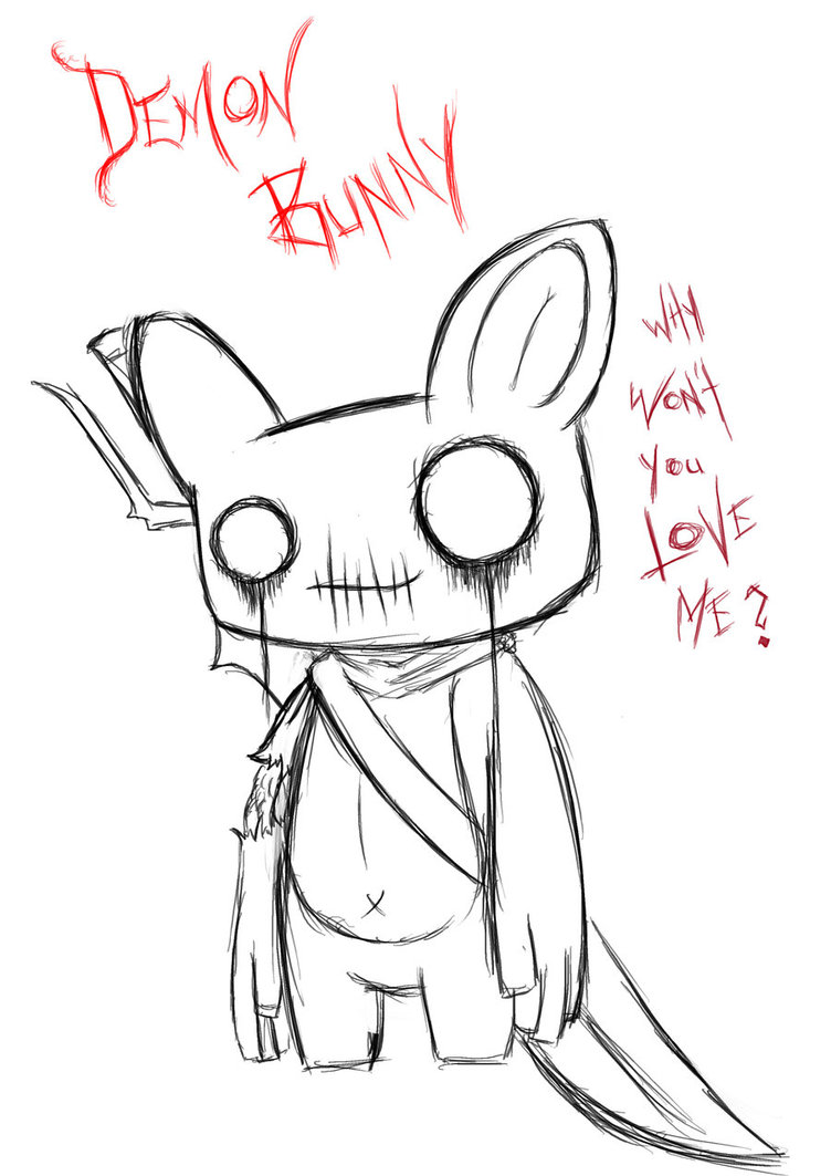 752x1063 Demon Bunny By Exohazard