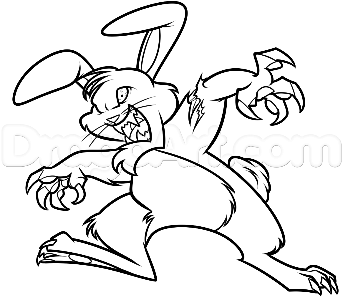 1165x1036 Collection Of Creepy Bunny Drawing High Quality, Free