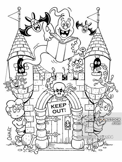 400x532 Collection Of Scary Castle Drawing High Quality, Free