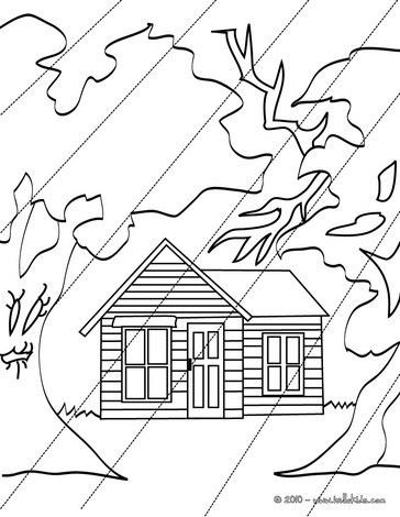 364x470 Cabin In The Spooky Woods Coloring Pages