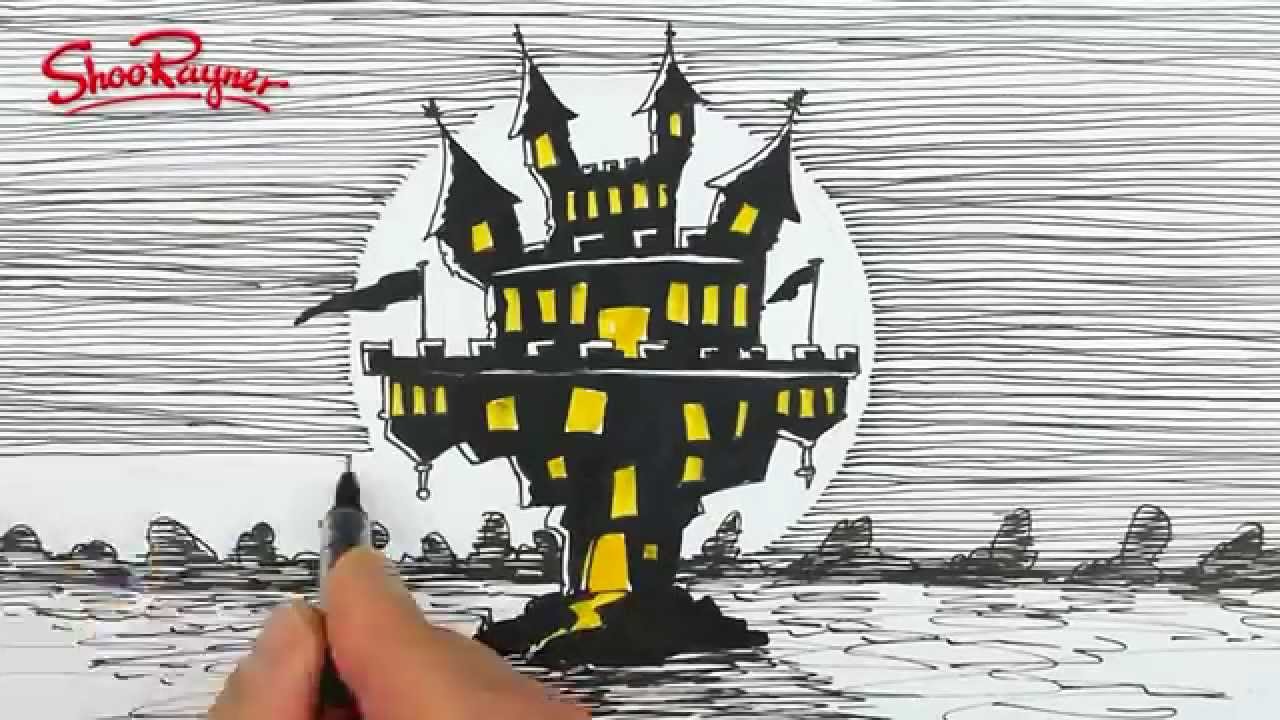 1280x720 Drawing A Creepy Castle