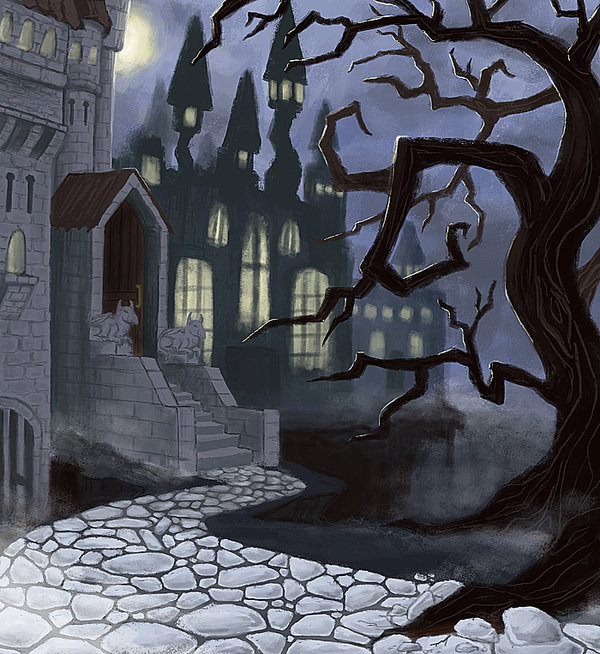 600x654 Spooky Castle By Argent X
