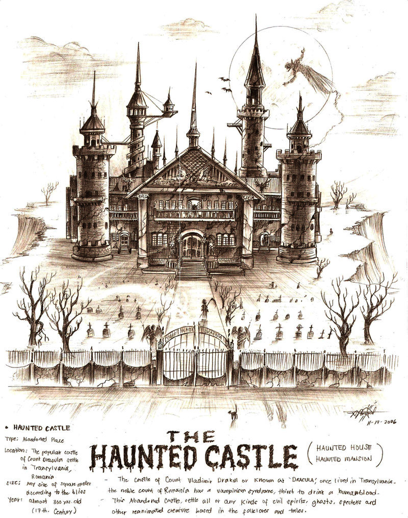 800x1015 The Haunted Castle By Artstain
