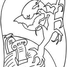 220x220 Creepy Graveyard Coloring Pages