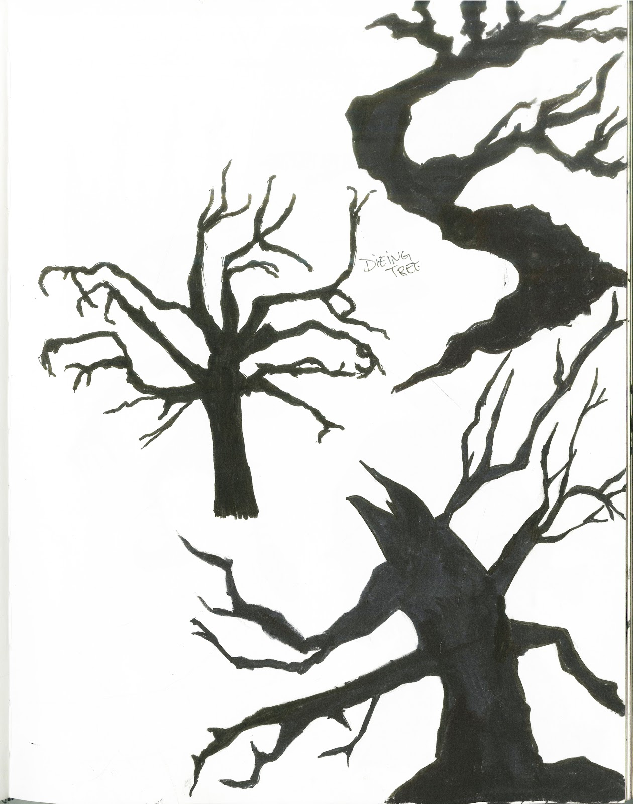 1260x1600 Creepy Tree Drawing Creepy Dead Tree Drawing