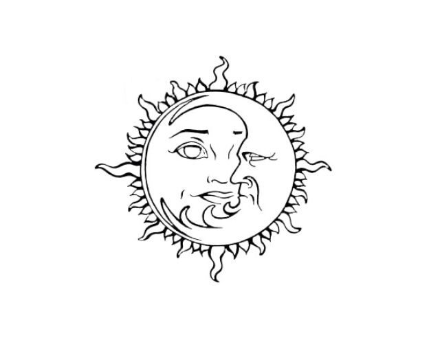640x492 Sun And Moon Tattoo Tattoos Moon, Tattoo And Hennas