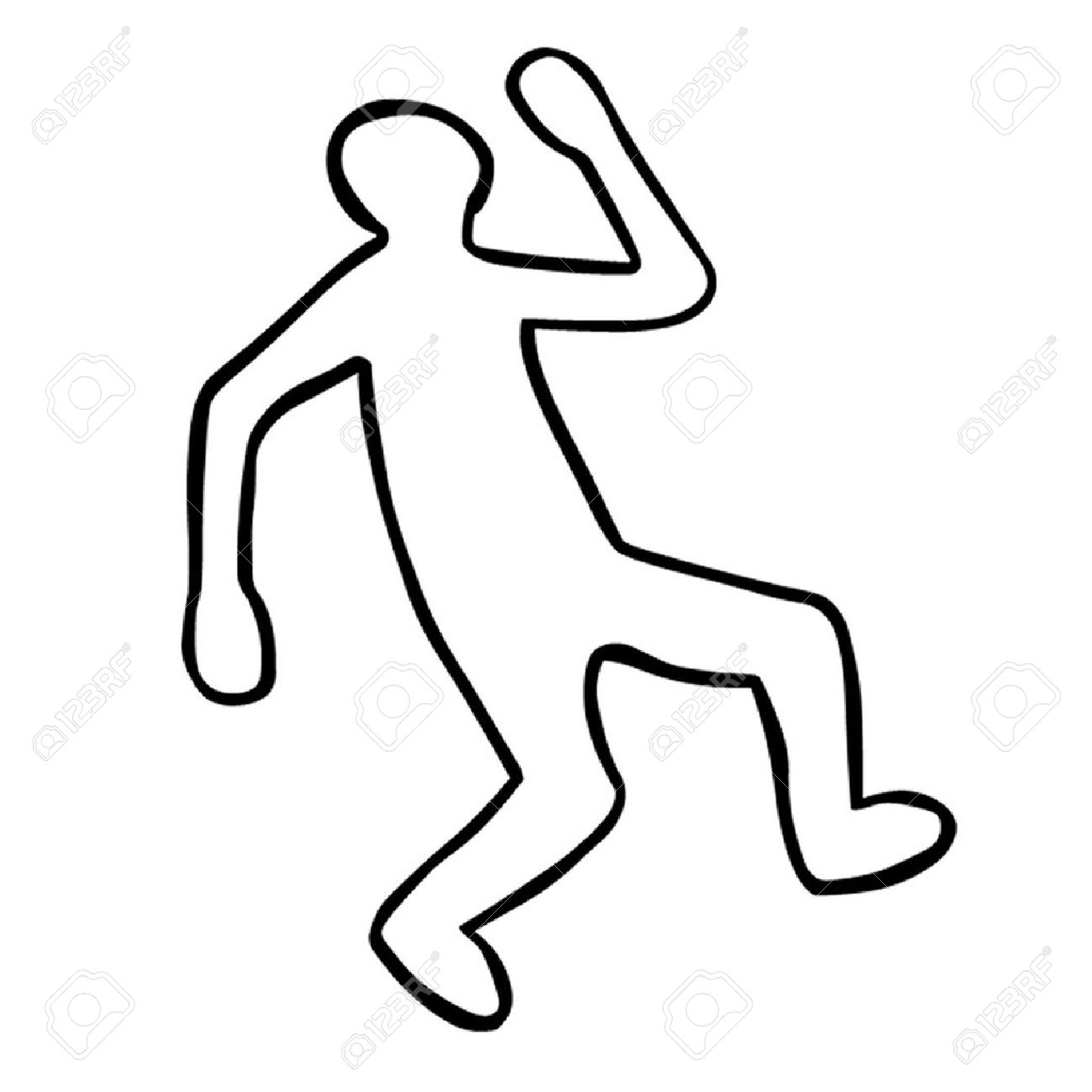 1300x1300 Crime Scene Silhouette 6 Clipart Body Outline