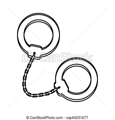 450x470 Handcuffs Crime Icon Image Vector Illustration Design Vectors