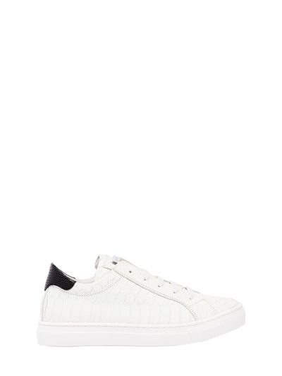 400x533 Dsquared2, Croc Embossed Leather Sneakers, Whitelack, Luisaviaroma
