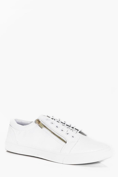 450x675 Men's Croc Pu Lace Up Trainer With Zip Cheap Online