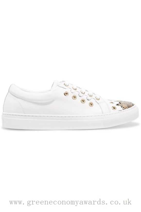 580x870 Axel Arigato Croc Effect Leather Sneakers White For Women