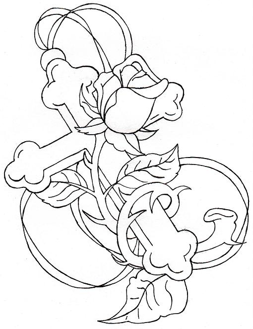 510x662 Rose Cross By Seleneducondray