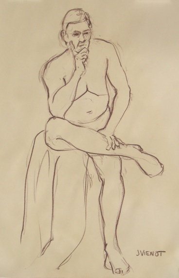 368x570 Joan Vienot Male On Stool, With Crossed Leg