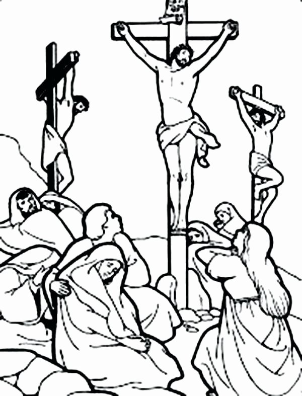 Crucifixion Coloring Pages - Coloring Pages Kids