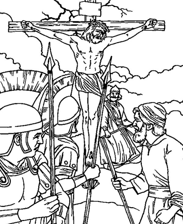 600x734 Crucifixion Coloring Pages Good Friday Coloring Pages Crucifixion