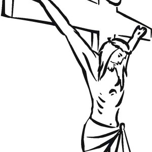 300x300 Good Friday Coloring Pages Drawing Jesus Crucifixion Batch Coloring