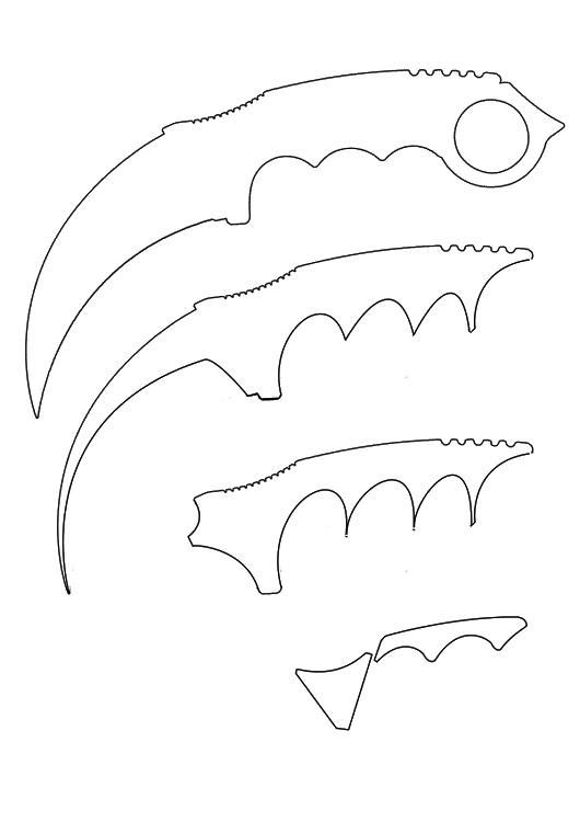 530x750 How To Make Paper Cs Go Karambit Knife