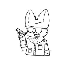 236x236 Sticker Kawaii Killer Ct No Noobs Allowed Anime