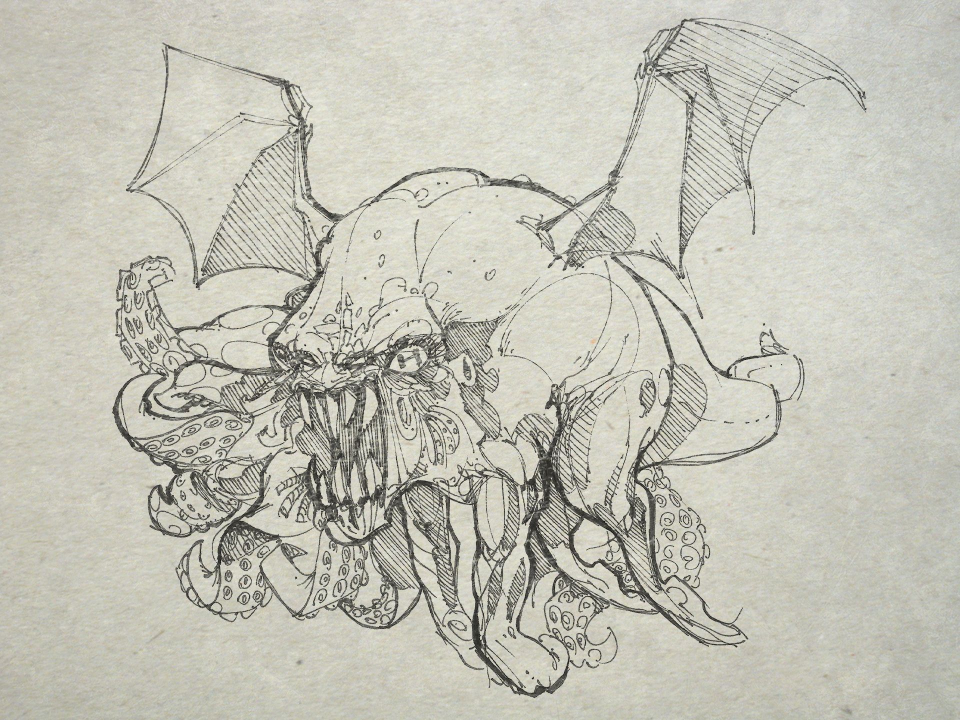 1920x1440 One Cthulhu Drawing A Day For One Year. Cthulhathon