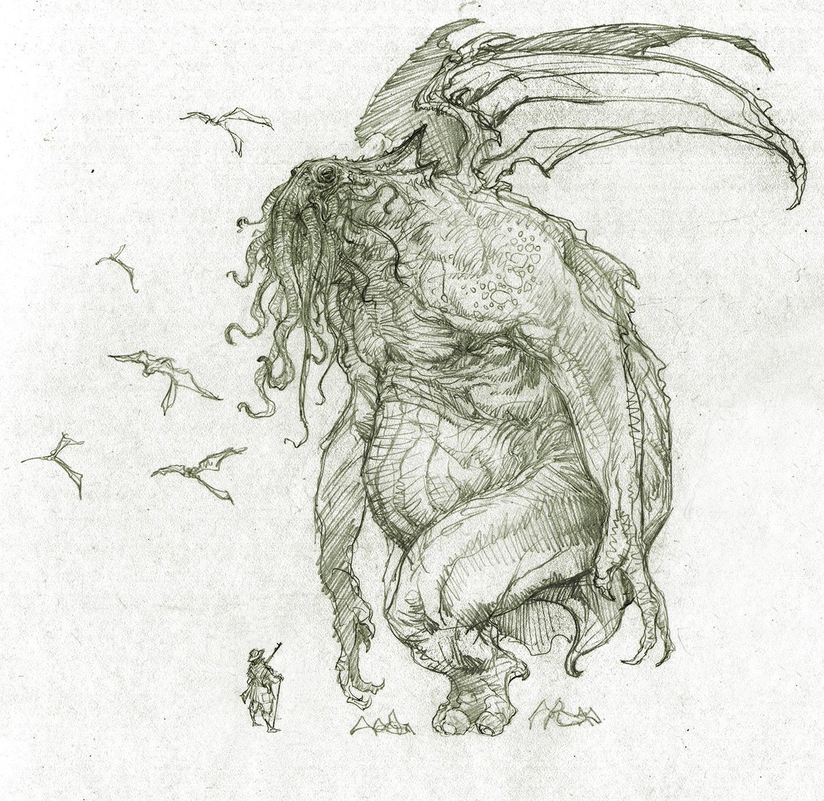 1200x1167 Richard Whitters On Twitter Ok, Last Cthulhu Sketch And Last