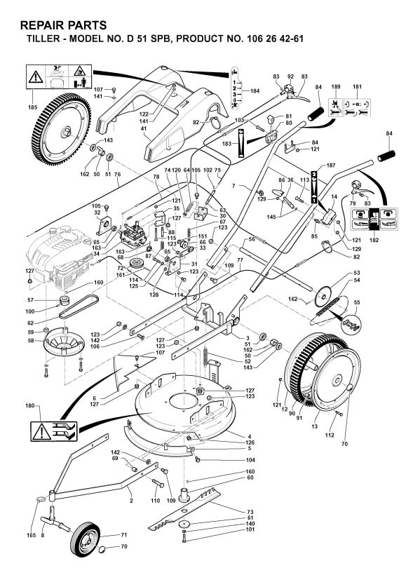 599x820 Husqvarna D51 Spb (106264261) Cultivator Product Complete Spare
