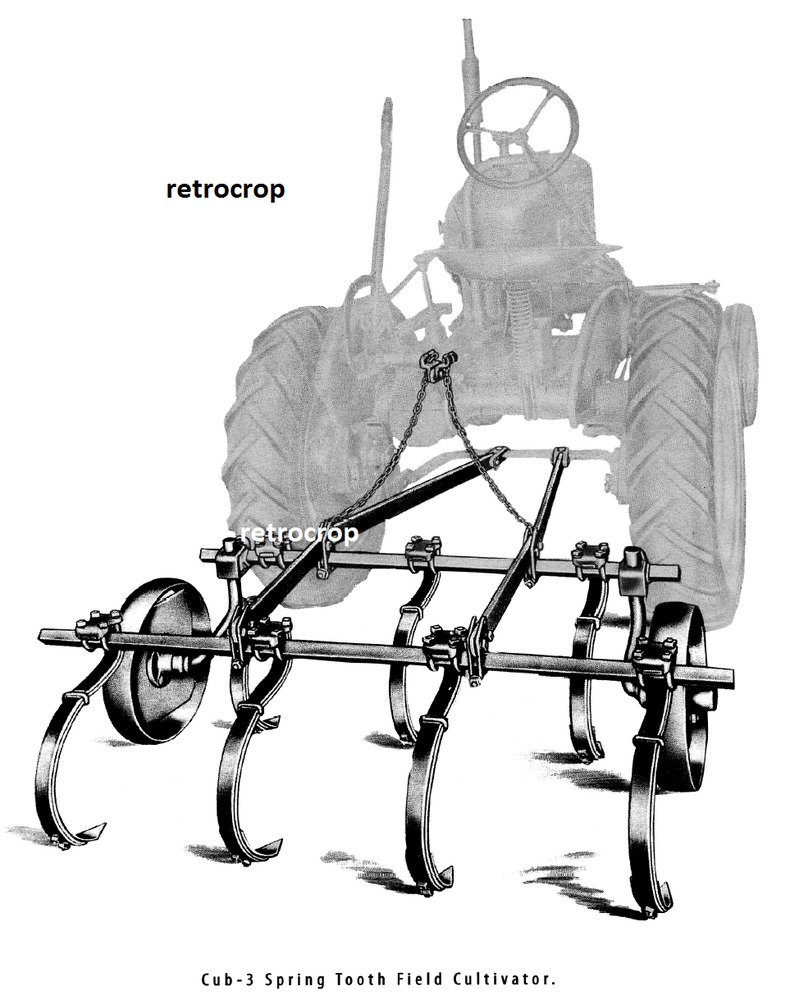 790x1000 Ih Farmall Cub 3 Direct Connect Spring Tooth Field Cultivator