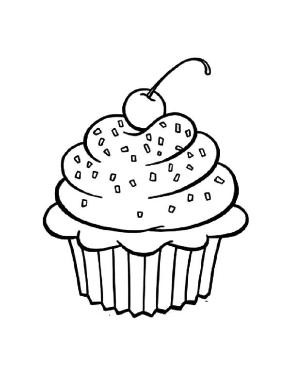600x775 Gallery Cupcake 1 Coloring Page,