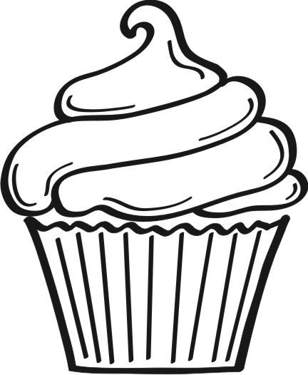 432x526 Cupcake Drawing Cupcake Filing Clip Art And Outlines Ideas