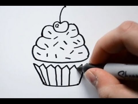 480x360 How To Draw A Cartoon Cupcake