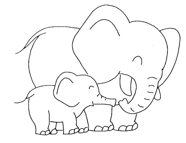 600x461 Cute Elephant Coloring Pages Cute Elephant Coloring Pages Baby