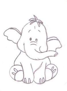 234x320 Drawn Baby Animal Baby Elephant