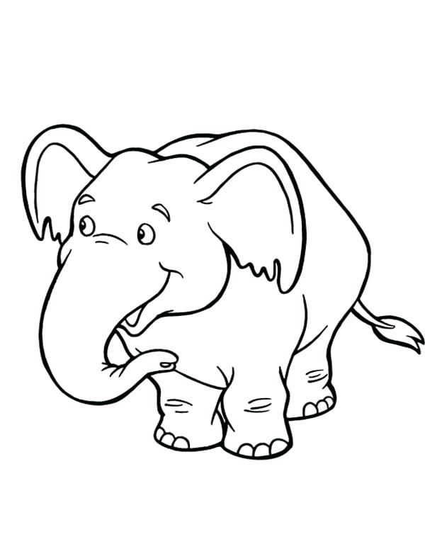 600x775 Elephant Coloring Picture Cute Baby Elephant Coloring Page African