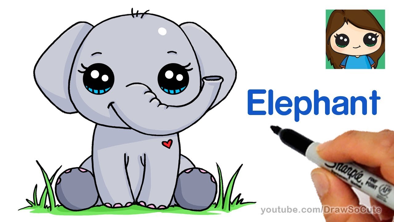 1280x720 How To Draw An Elephant Easy