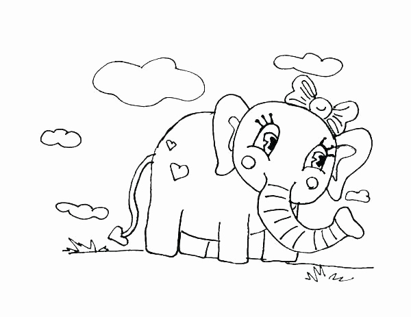 600x463 Coloring Pages Baby Cartoon Elephant Coloring Pages Baby Elephant