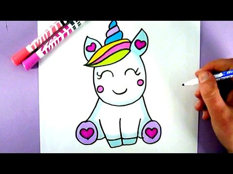 480x360 How To Draw A Super Cute And Easy Unicorn