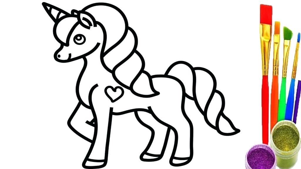 1024x576 Image Coloring Pages Unicorns Lovely How To Draw Unicorn Drawing