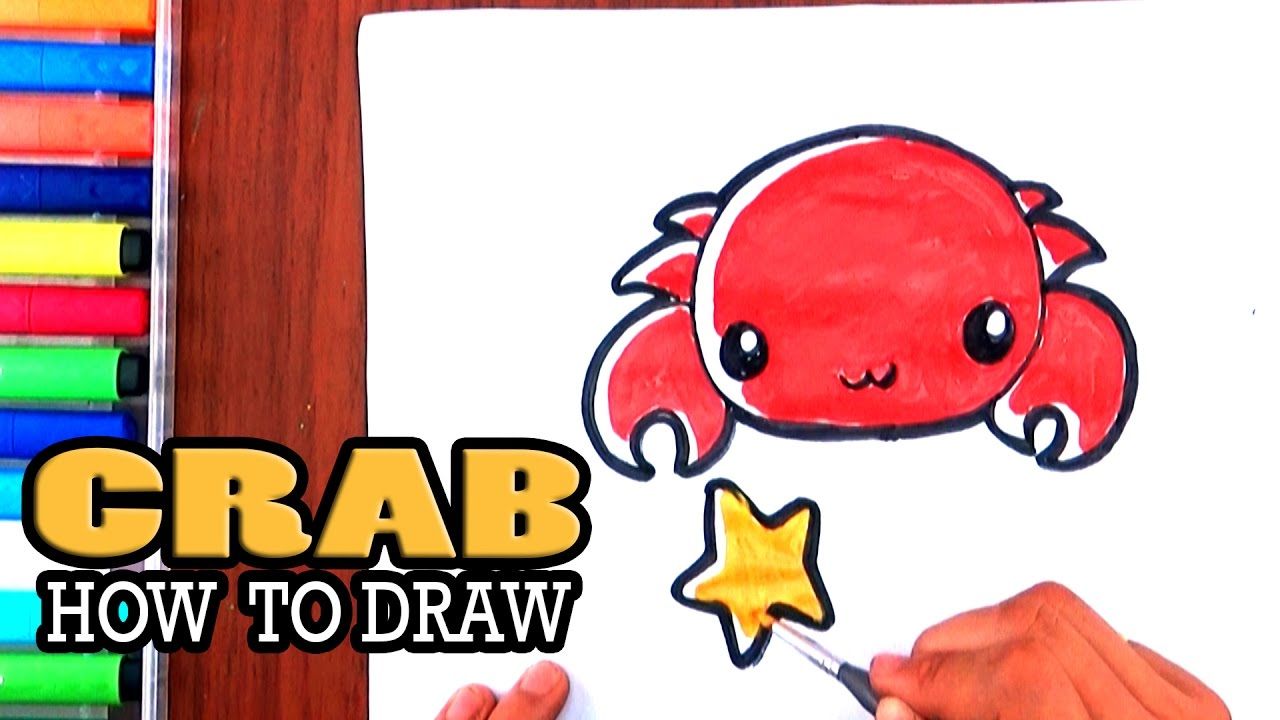 1280x720 How To Draw A Crab Cute