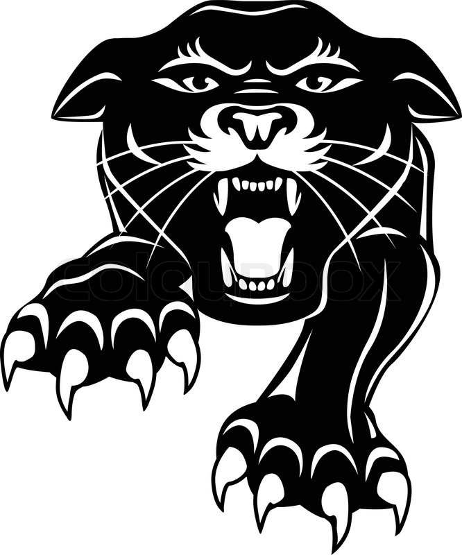 666x800 Black Panther Clipart Cartoon