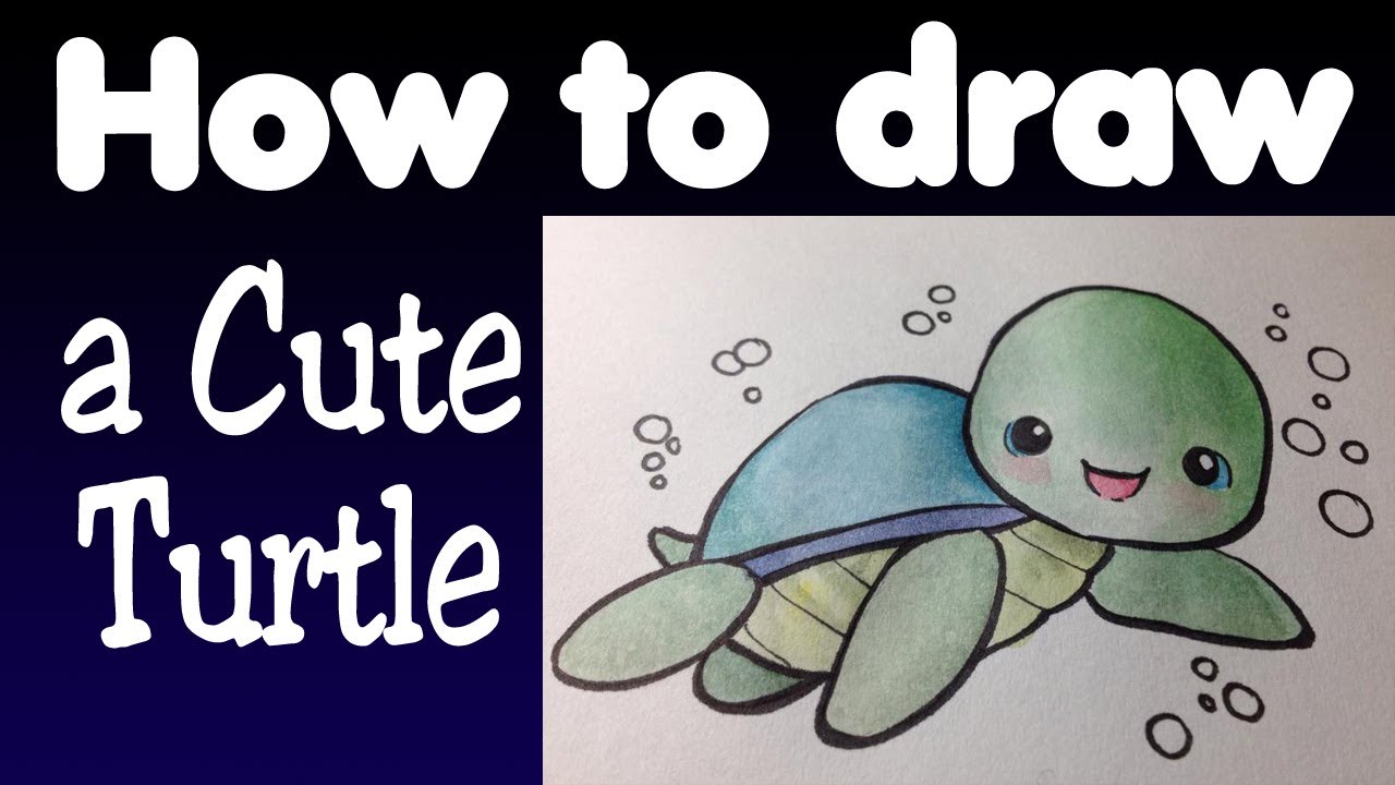 1280x720 How To Draw A Cute Turtle