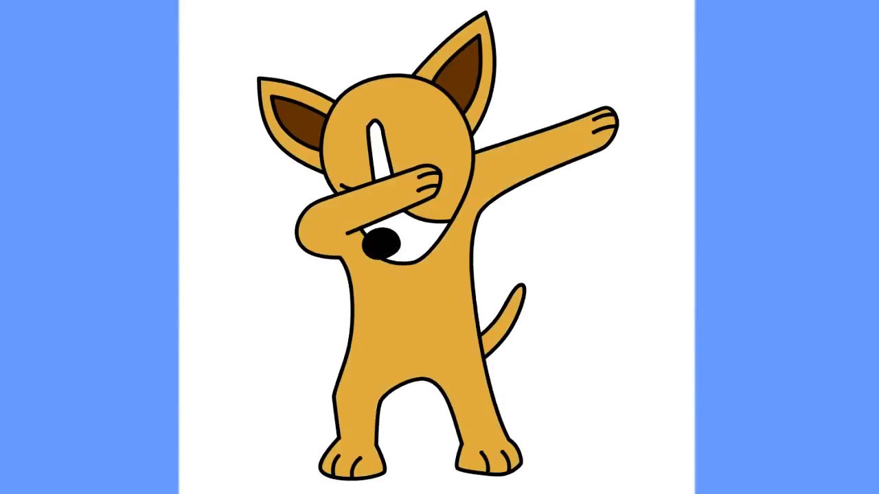 1280x720 How To Draw Dabbing Puppy Easy Drawing Dog