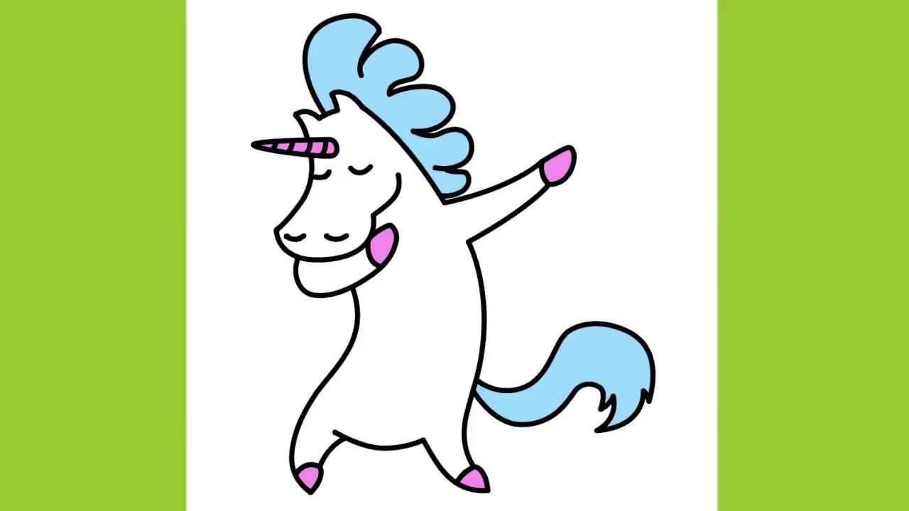 1280x720 How To Draw Dabbing Unicorn Cute And Easy Animals Drawing