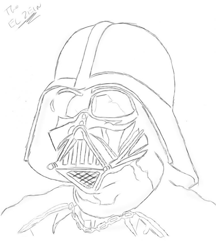 750x838 Styles Darth Vader Helmet Drawing T Shirt With How To Draw Darth
