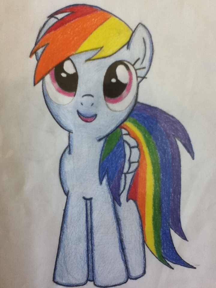 720x960 Rainbow Dash Drawing By 13light