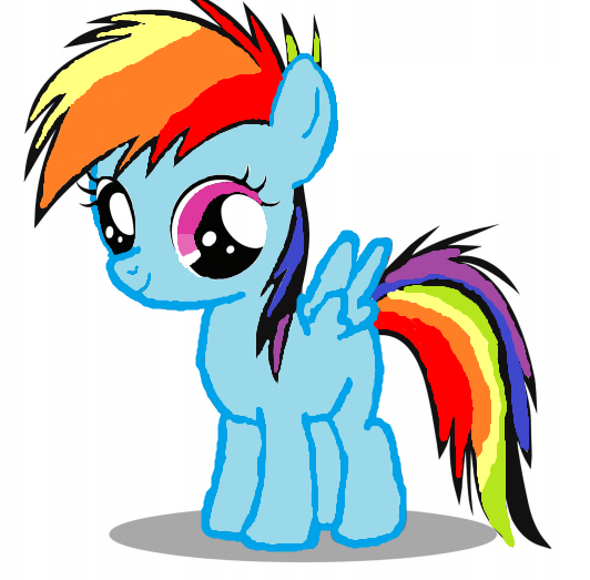 532x523 Young Rainbow Dash Drawing By Lauriemiddleton