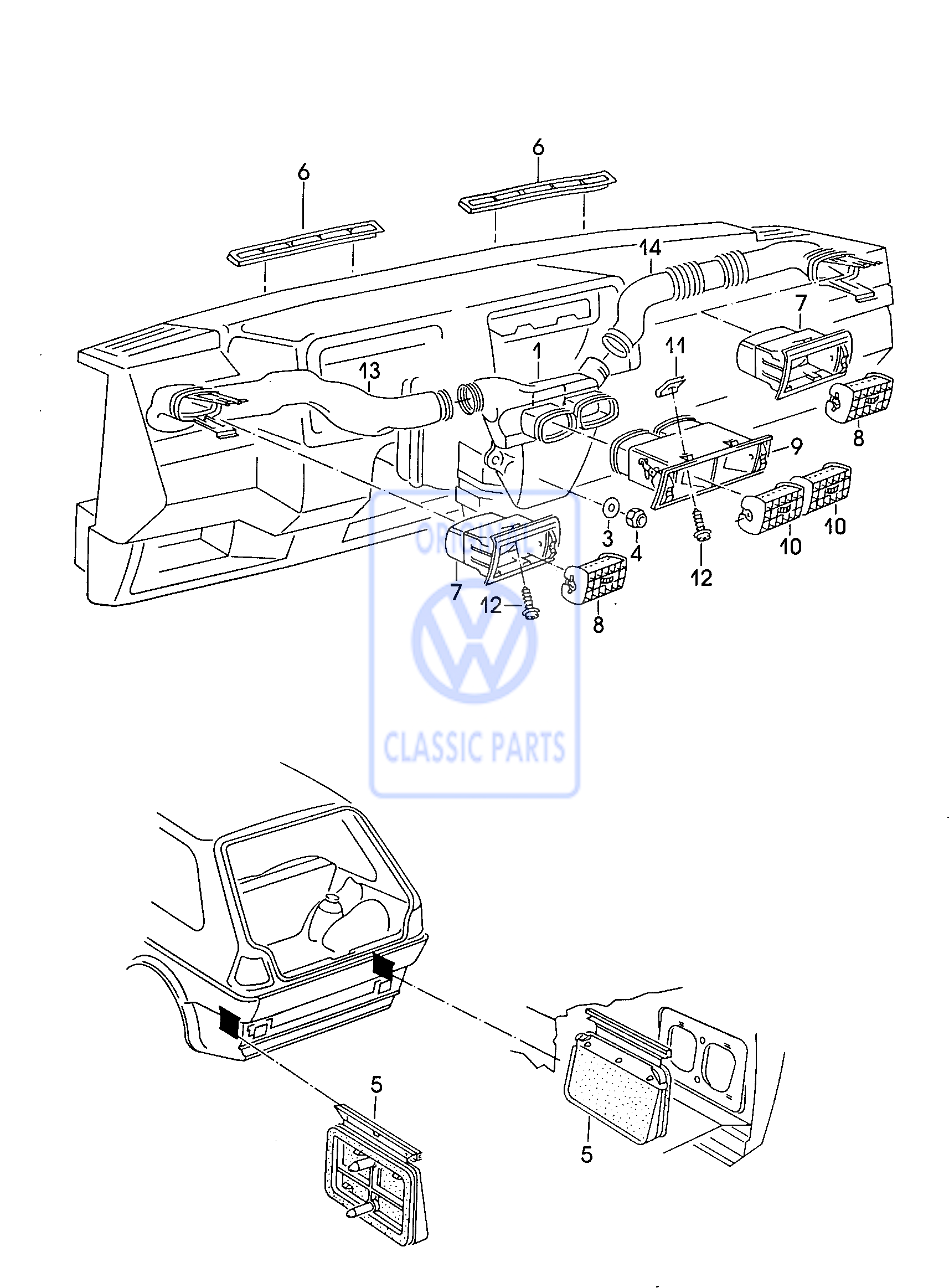 1714x2326 Air Nozzle For Dashboard Golf Mk2