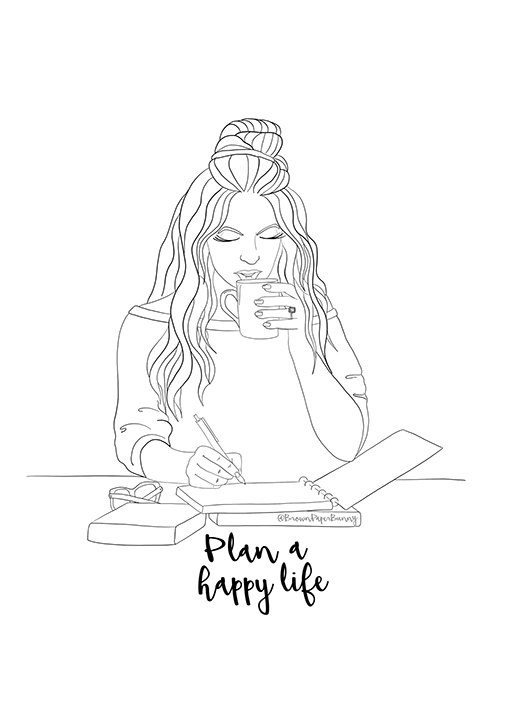 505x714 Printable Planner Dashboard Brown Paper Bunny Studio